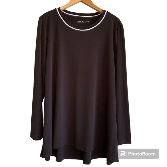 Susan Graver Tops - Susan Graver Womens Liquid Knit Modern Essentials Tunic Size XL Black